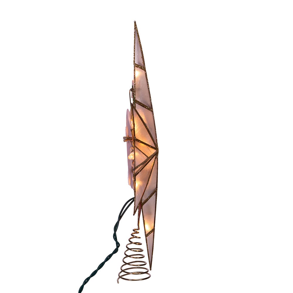 Kurt Adler 10-Light Bethlehem Capiz Star Multi-Tip Treetop